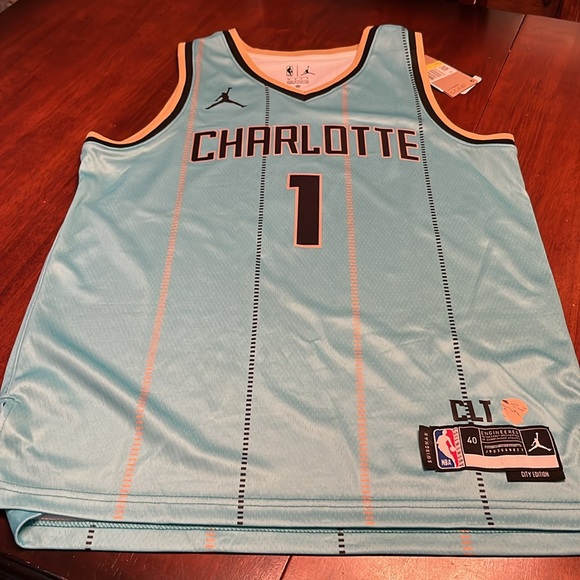 NWT NBA Charlotte HORNETS Basketball Jersey LaMelo BALL #1 city edition Mens - Picture 2 of 12